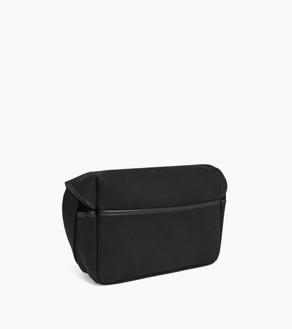 Sac bandoulière moyen modèle Solveig en toile coton et cuir lisse