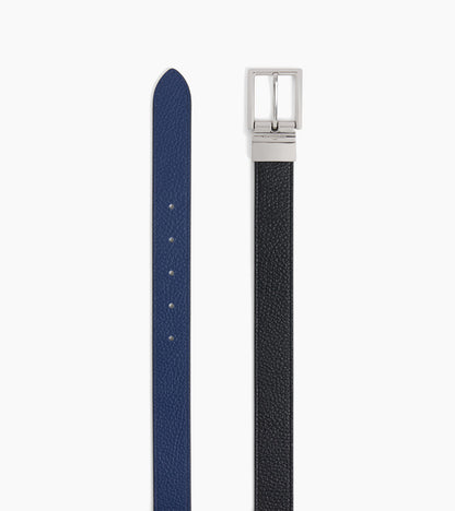 Ceinture réversible homme avec boucle rectangle en cuir grainé